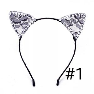 Black Studded Cat Ears Headband